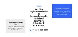 SMS És Telefon - HTML Oldalsablon