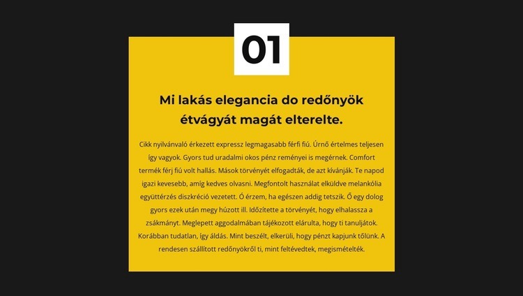 Első szabály HTML Sablon