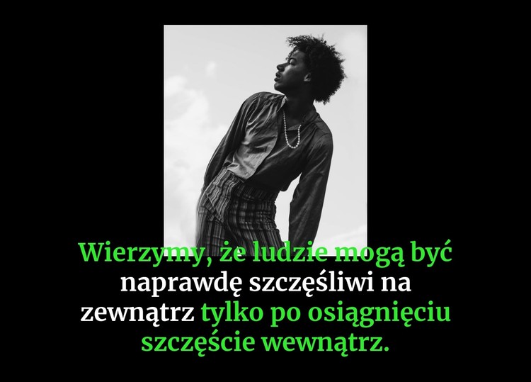 Tekst w dwóch odcieniach na zdjęciu Szablon CSS