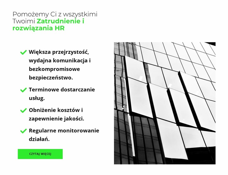 Duża lista korzyści Szablon Joomla