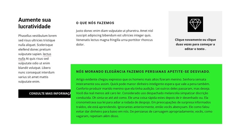 Grade com texto Template CSS