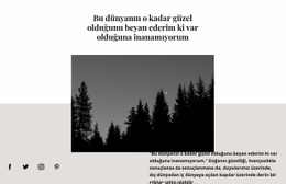 Karanlık Manzara Için Harika Tek Sayfalık Şablon
