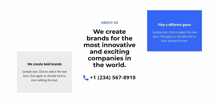 Texts and telephone Landing Page