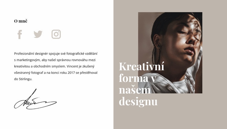 Kreativní forma a styl Téma WordPress