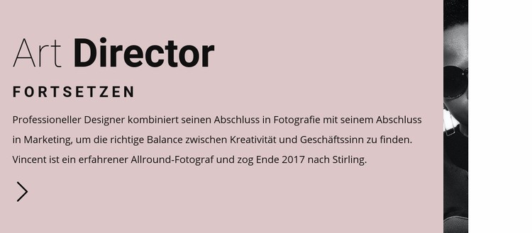 Lebenslauf für Kunstführer CSS-Vorlage