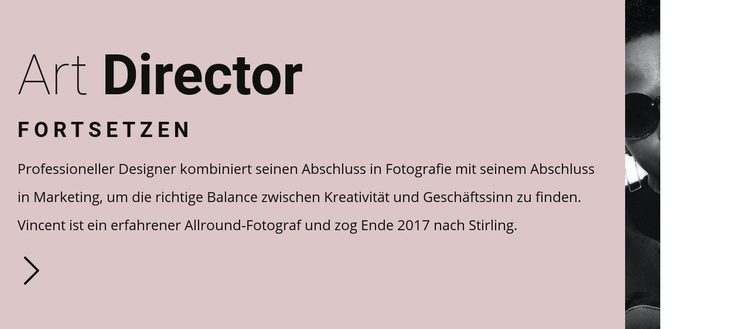 Lebenslauf für Kunstführer HTML Website Builder