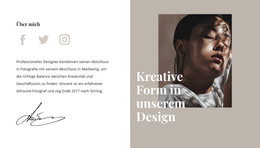 Kreative Form Und Stil - Einfaches Website-Design