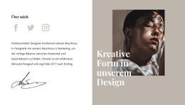 Kreative Form Und Stil - Benutzerfreundliches Website-Modell