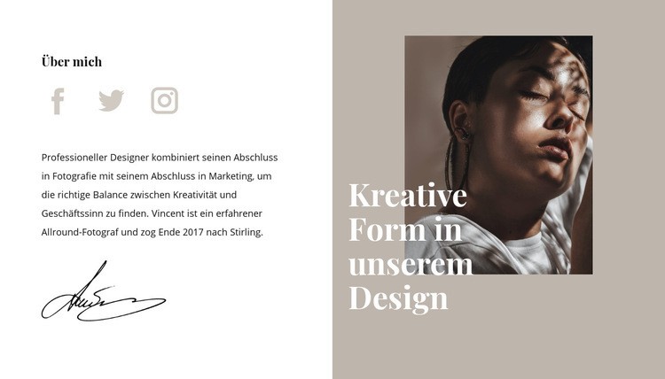 Kreative Form und Stil Website-Vorlage