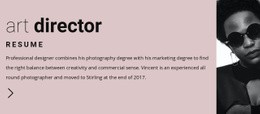 Resume For Art Leader Html Code Example