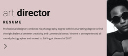 Resume For Art Leader - Beautiful HTML5 Template