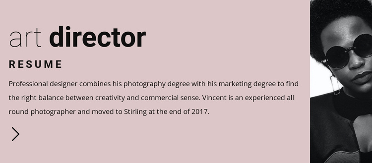 Resume for art leader Joomla Template