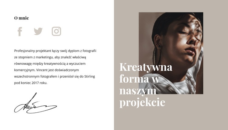 Kreatywna forma i styl Makieta strony internetowej