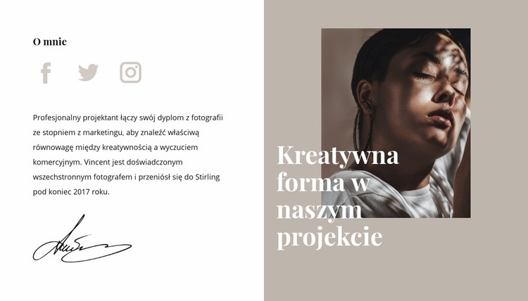 Kreatywna forma i styl Szablon CSS