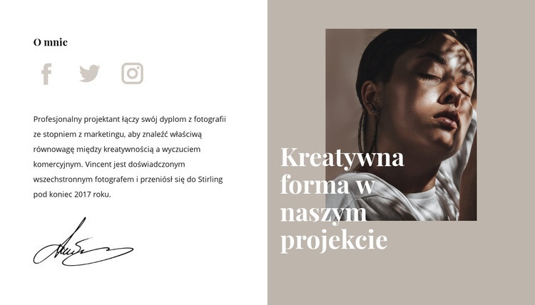 Kreatywna forma i styl Szablon witryny sieci Web