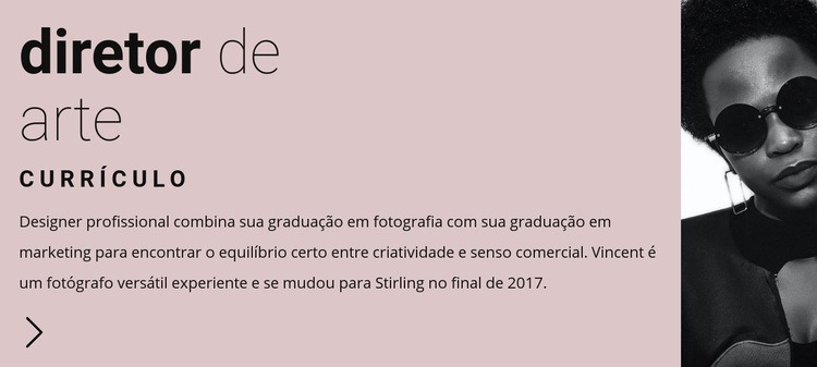 Currículo para líder de arte Construtor de sites HTML