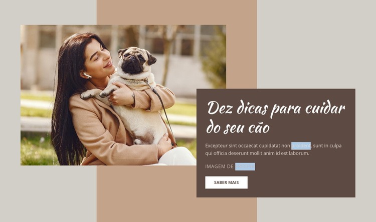 Cuidados de alta qualidade para cães Template CSS