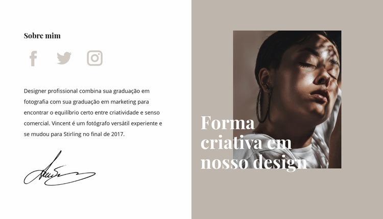 Forma e estilo criativos Template CSS