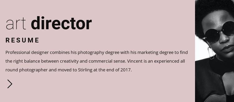 CV för konstledare Html webbplatsbyggare
