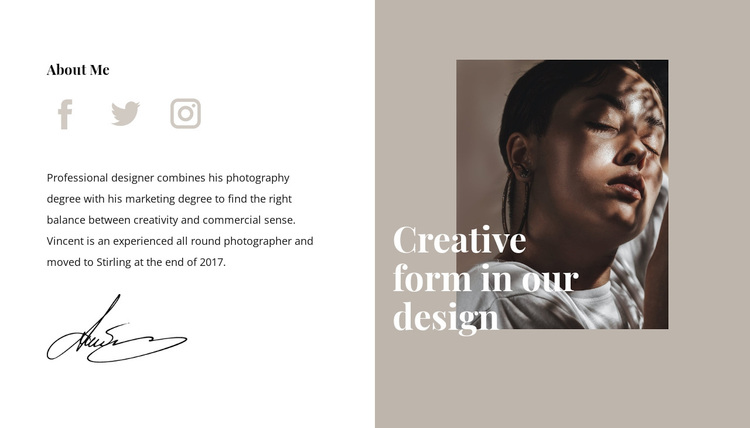 Creative form and style Template