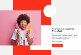 Sweetened Frozen Food Homepage Design