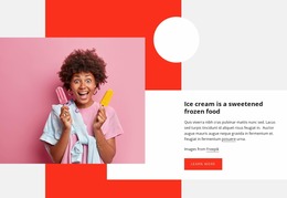 Sweetened Frozen Food - Psd Website Mockup