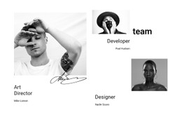 Free CSS Layout For Our Company Team