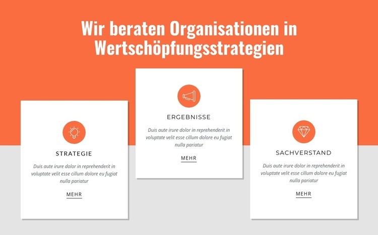 Mehrwert für Kunden schaffen Eine Seitenvorlage