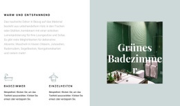 Grünes Badezimmer - Schöne HTML5-Vorlage