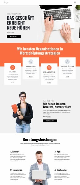 Fantastische HTML5-Vorlage Für Effektive Geschäftsstrategien