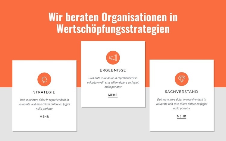 Mehrwert für Kunden schaffen Website Builder-Vorlagen