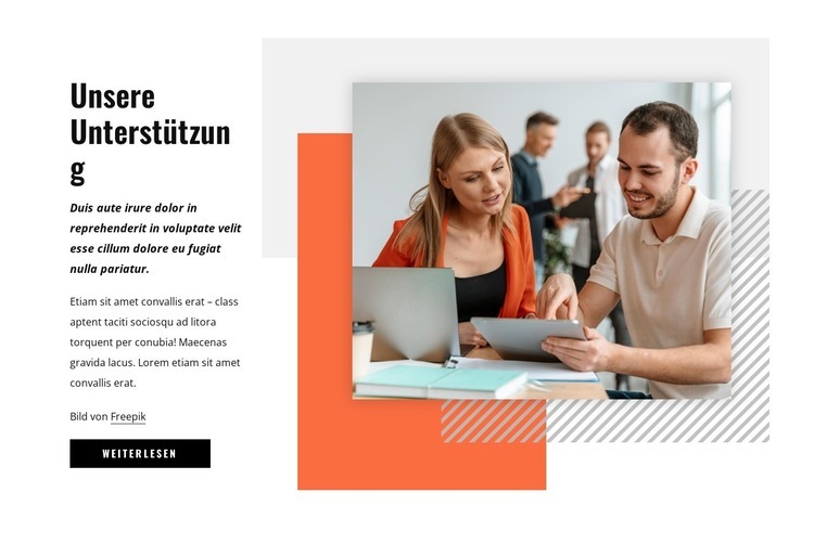 Wir verhelfen kleinen Unternehmen zum Erfolg Website Builder-Vorlagen