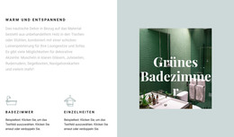 Grünes Badezimmer - Einfaches Website-Design