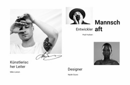 Unser Firmenteam – Site-Mockup