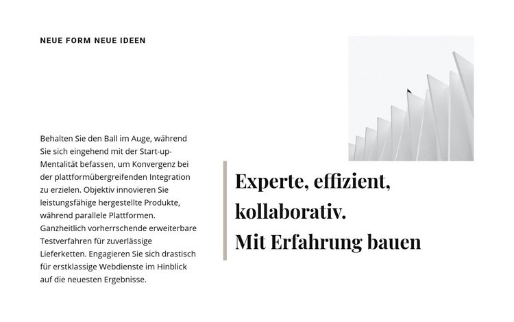 Mit Erfahrung bauen Website-Modell