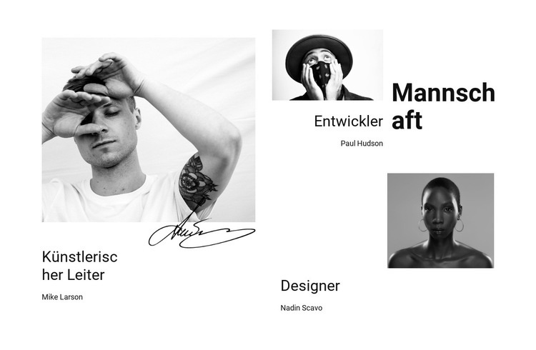 Unser Firmenteam Website-Modell