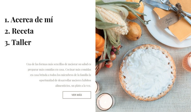 Blog de cocina Creador de sitios web HTML