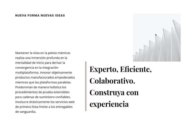 Construye con experiencia Plantilla HTML