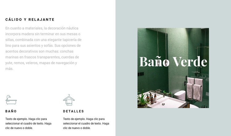 Baño verde Plantilla HTML