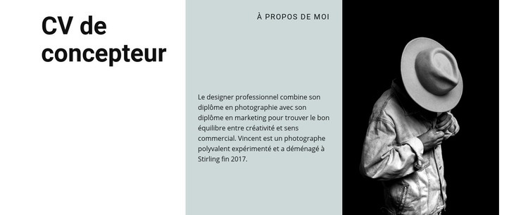 CV de créateur d'art Modèle HTML