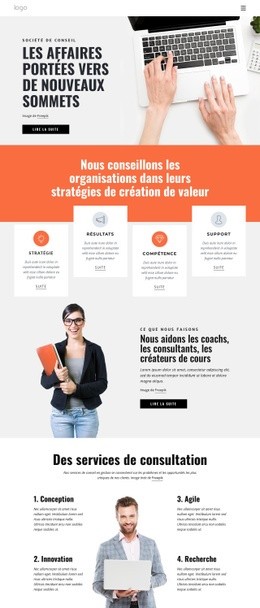 Superbe Modèle HTML5 Pour Stratégies Commerciales Efficaces