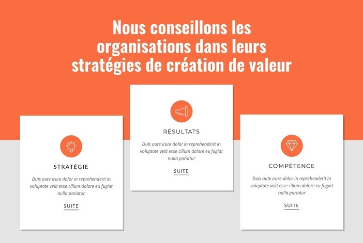 Créer de la valeur pour les clients Page de destination