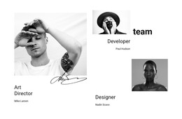 Our Company Team - Home Page Template