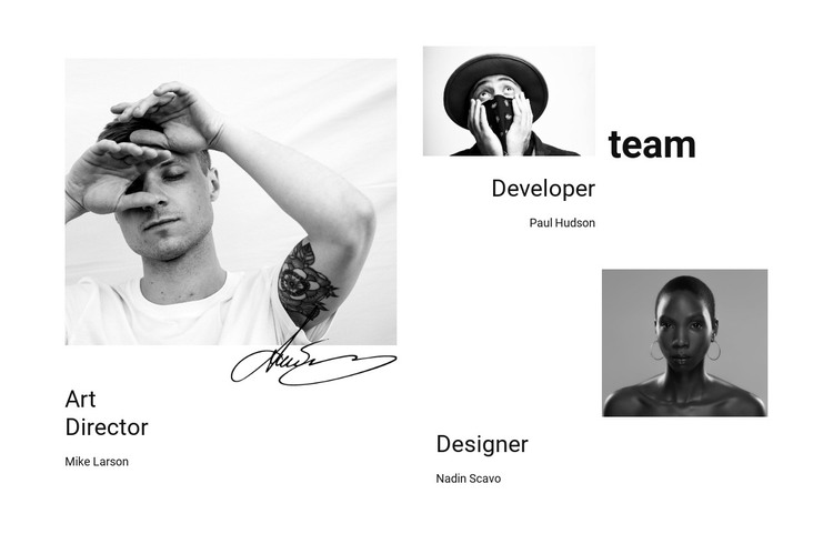 Our company team Homepage Design