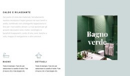 Mockup Del Sito Web Per Bagno Verde