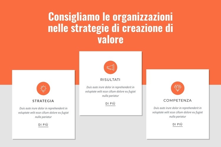 Creare valore per i clienti Mockup del sito web