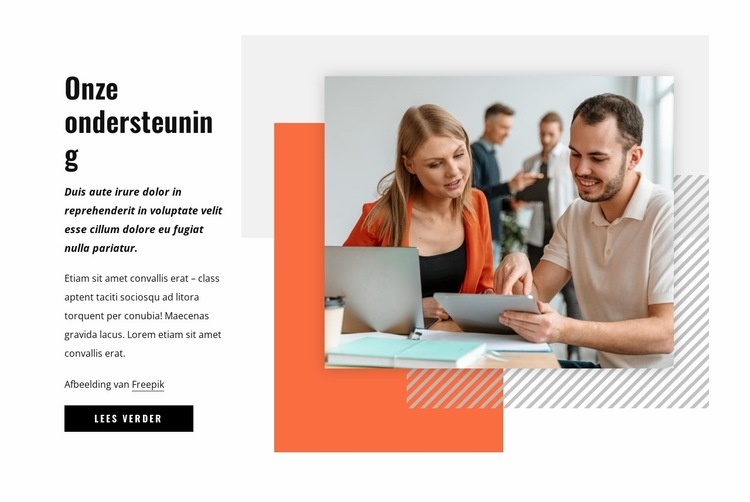 Wij helpen kleine bedrijven slagen Html Website Builder