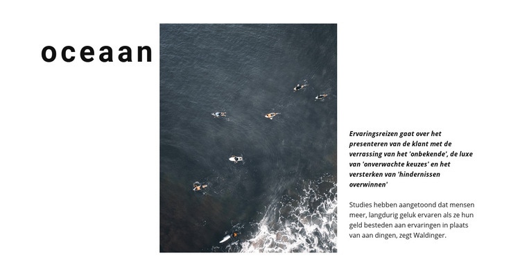 Oceaan landschap HTML5-sjabloon