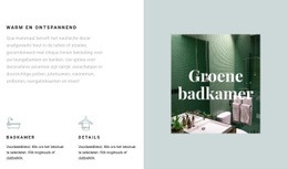 Groene Badkamer - Creatieve Multifunctionele Sjabloon
