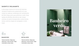 Banheiro Verde - Design De Site Fácil